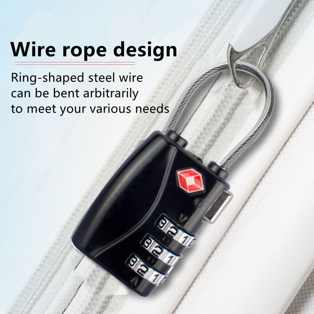 Cable Lock Combination - Waterproof Cable Luggage Lock Portable Padlock