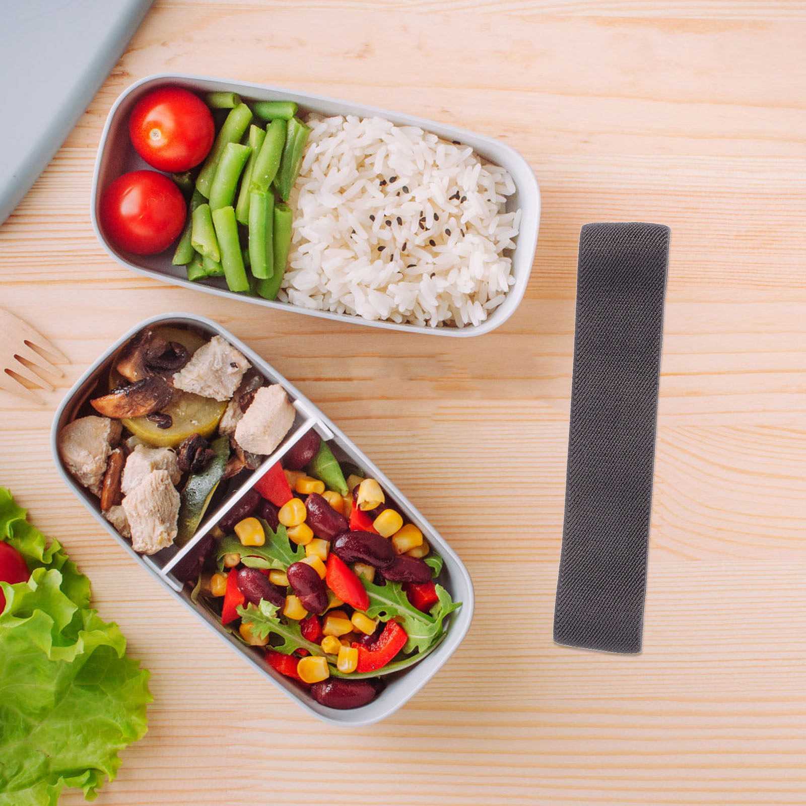 Travel Accessories Box - 4Pcs Replacement Elastic Lunch Box Band