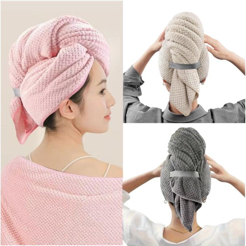 Travel Towel Quick Dry - Quick Dry Hair Turban Coral Fleece