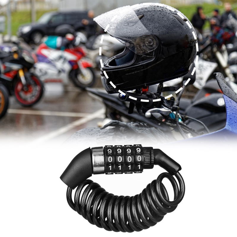 Cable Lock Combination - Motorcycle Bicycle Anti-Theft Chain 4-Digit Password