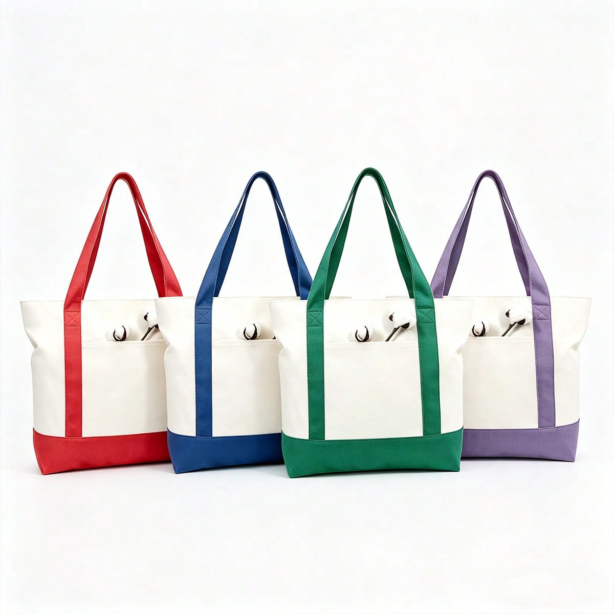 Travel Accessories Tech - Women's Colorblock Canvas Tote Bag, Large