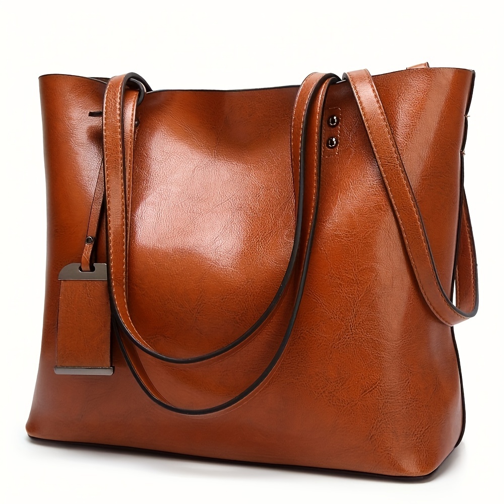 Travel Accessories Tech - Fashionable Classic Retro Leather Women's Tote