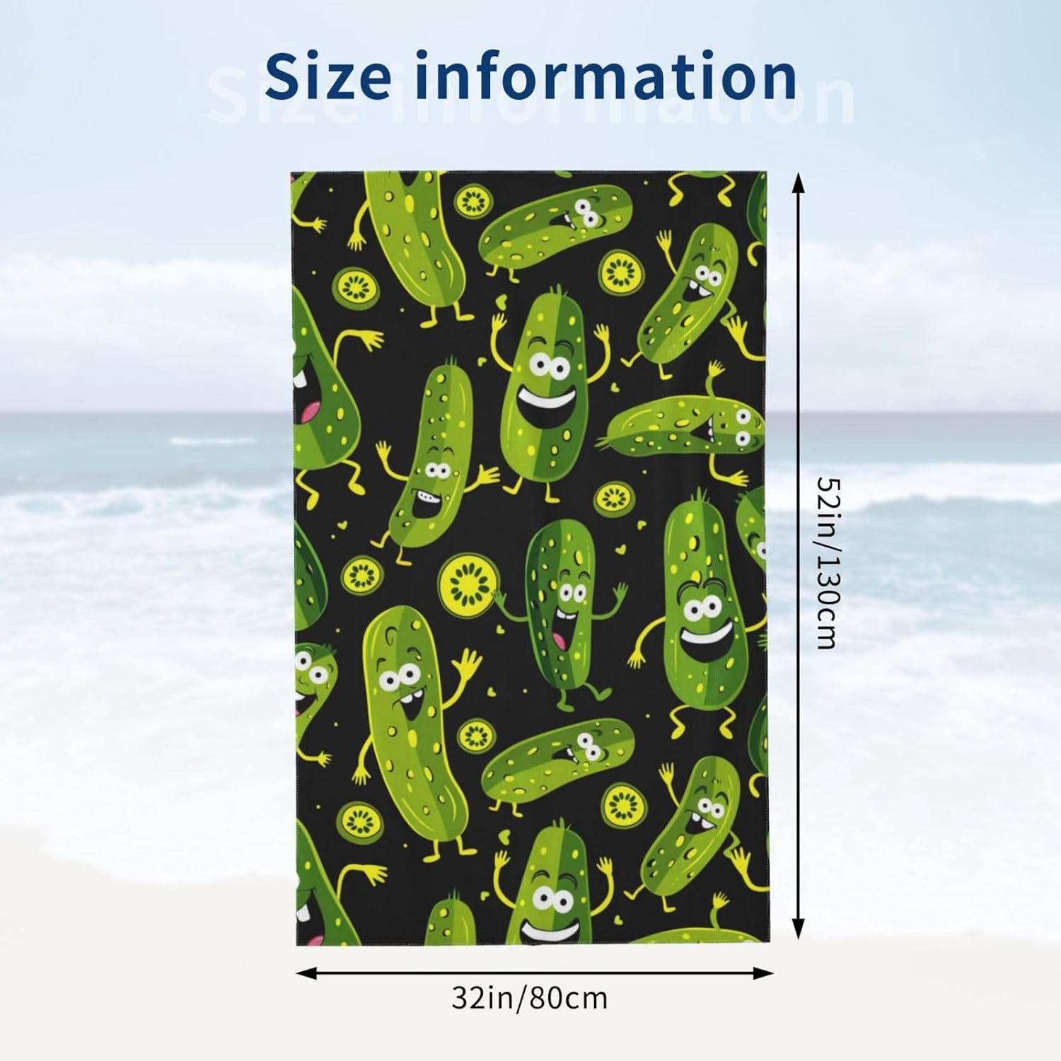 Funny Pickle Beach Towel, Soft - огляд і ціна Travel Towel Quick Dry