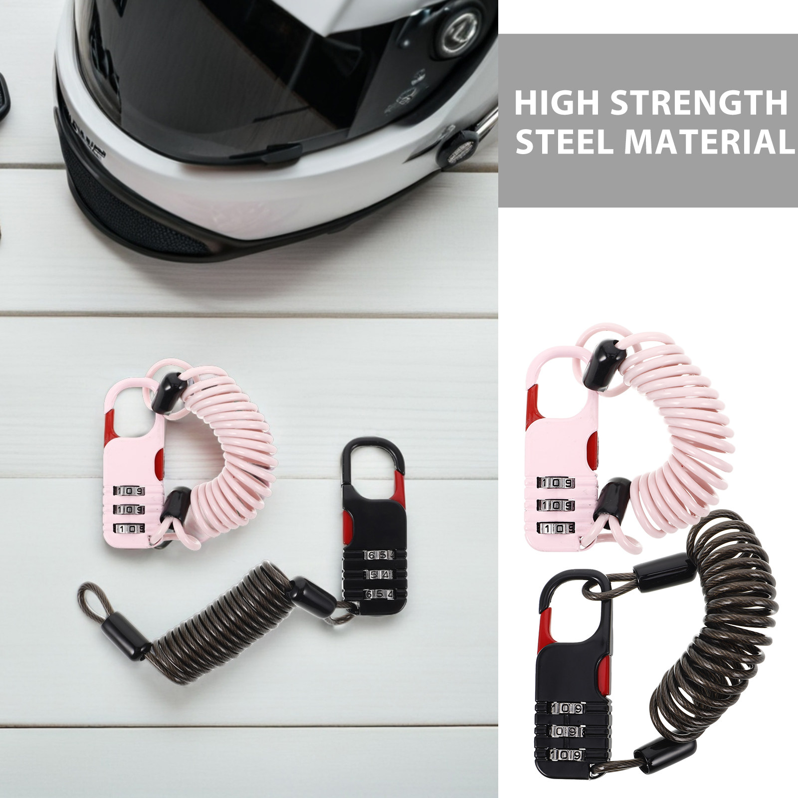 2 Pcs Bike Lock Anti Theft Han - огляд і ціна Cable Lock Combination