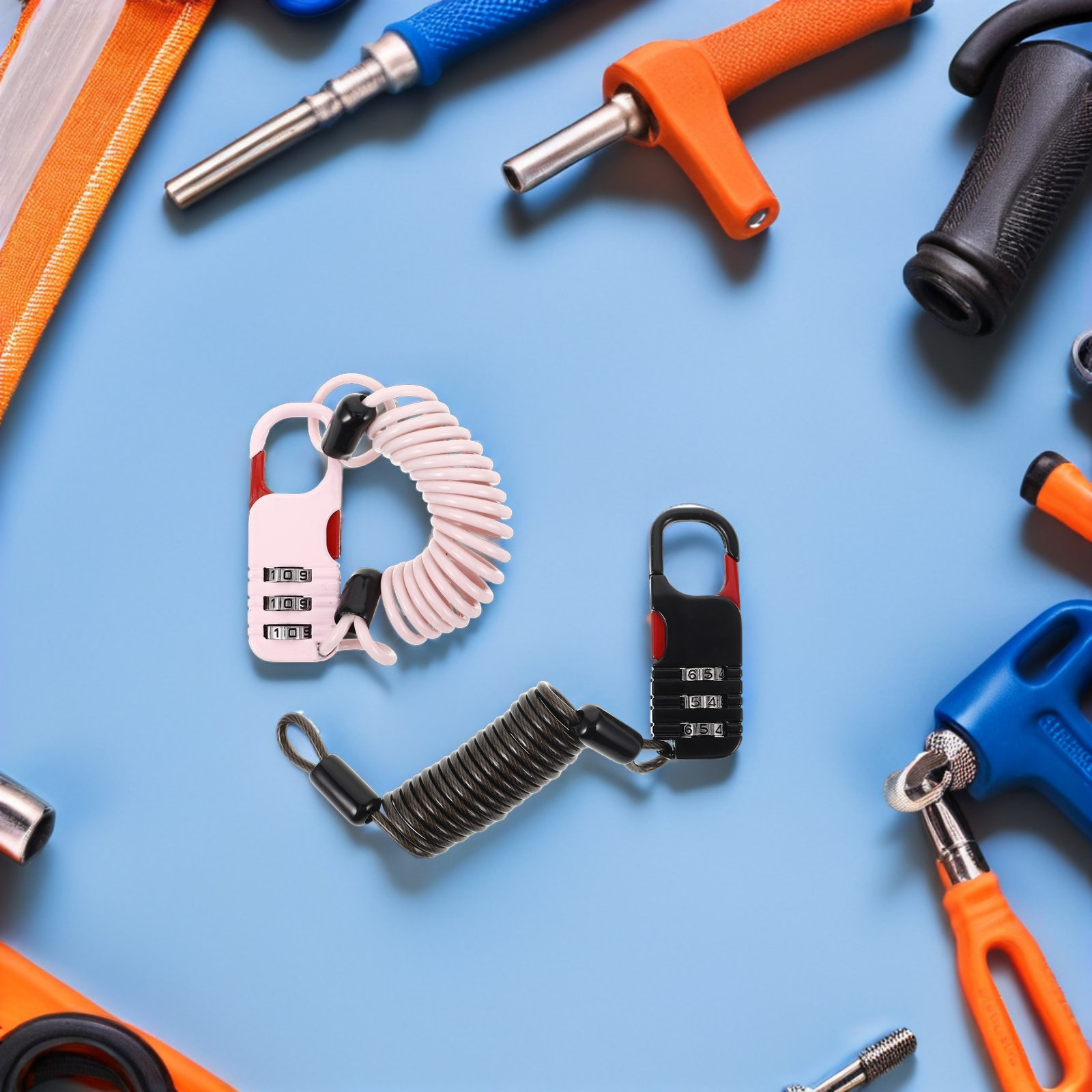 2 Pcs Bike Lock Anti Theft Han - огляд і ціна Cable Lock Combination