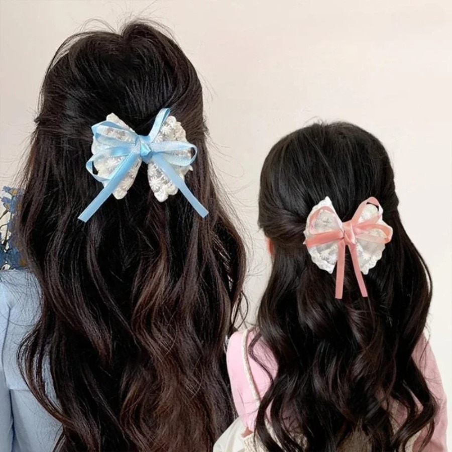 2pcs/set Cute Lace Bow Hair Cl - огляд і ціна Travel Accessories For Kids