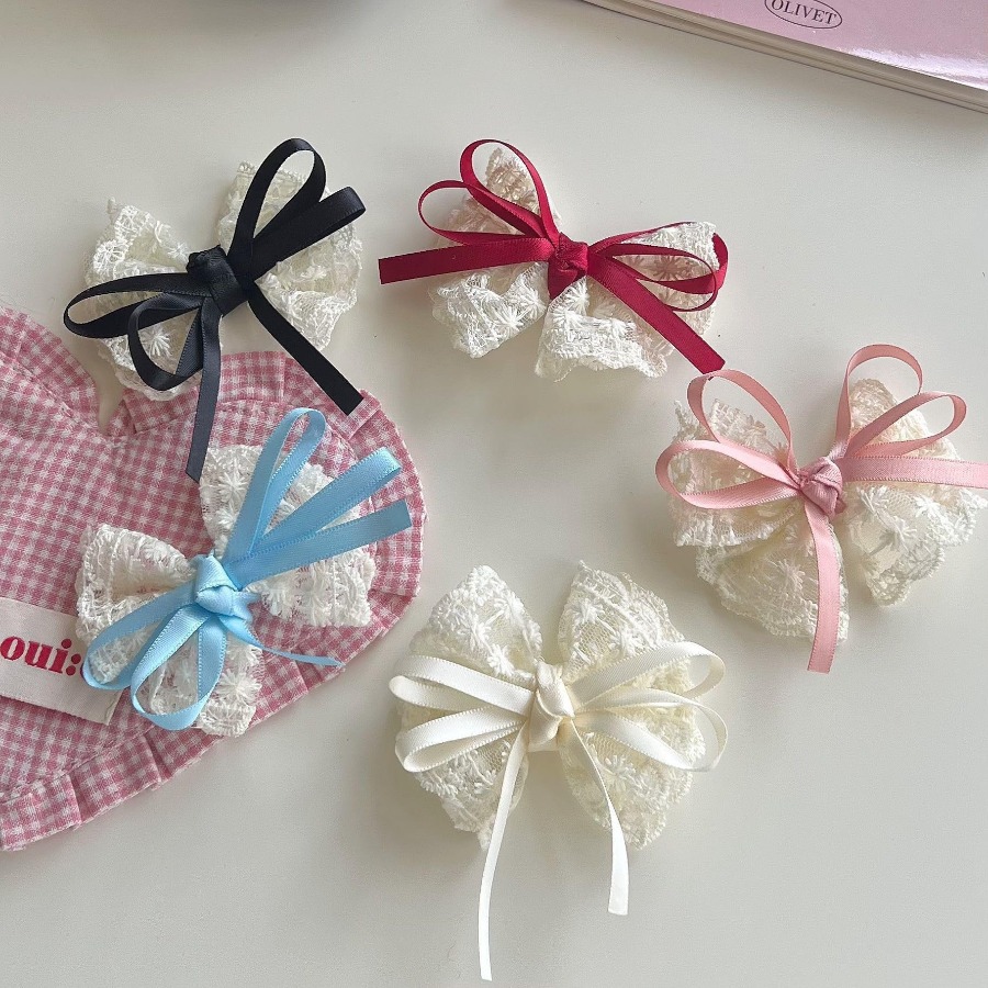 2pcs/set Cute Lace Bow Hair Cl - огляд і ціна Travel Accessories For Kids