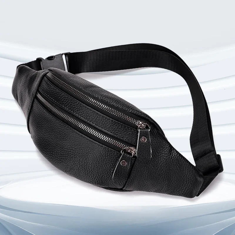 Genuine Leather Men’s Waist Ba - огляд і ціна Travel Accessories Tech