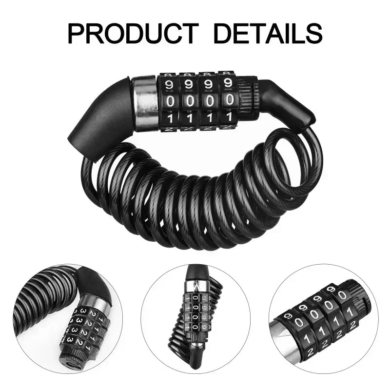 Motorcycle Bicycle Anti-Theft  - огляд і ціна Cable Lock Combination