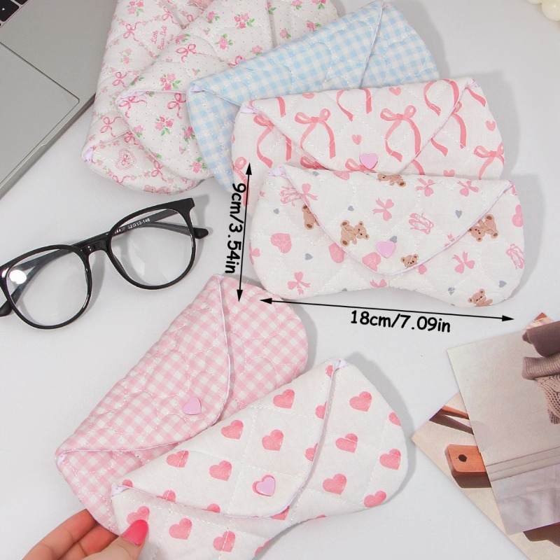 Ins Korean Plaid Fabric Heart  - огляд і ціна Travel Accessories Kmart