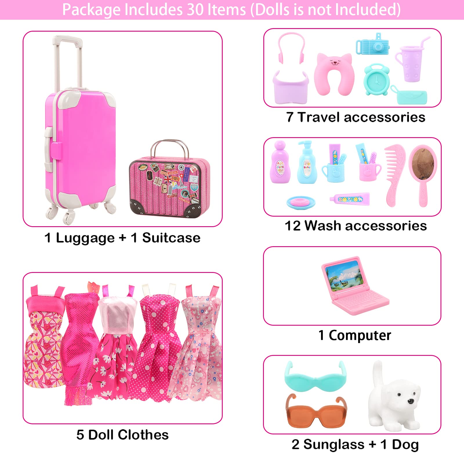 BARWA 30 Pcs 11.5 lnch Travel  - огляд і ціна Travel Accessories For Europe