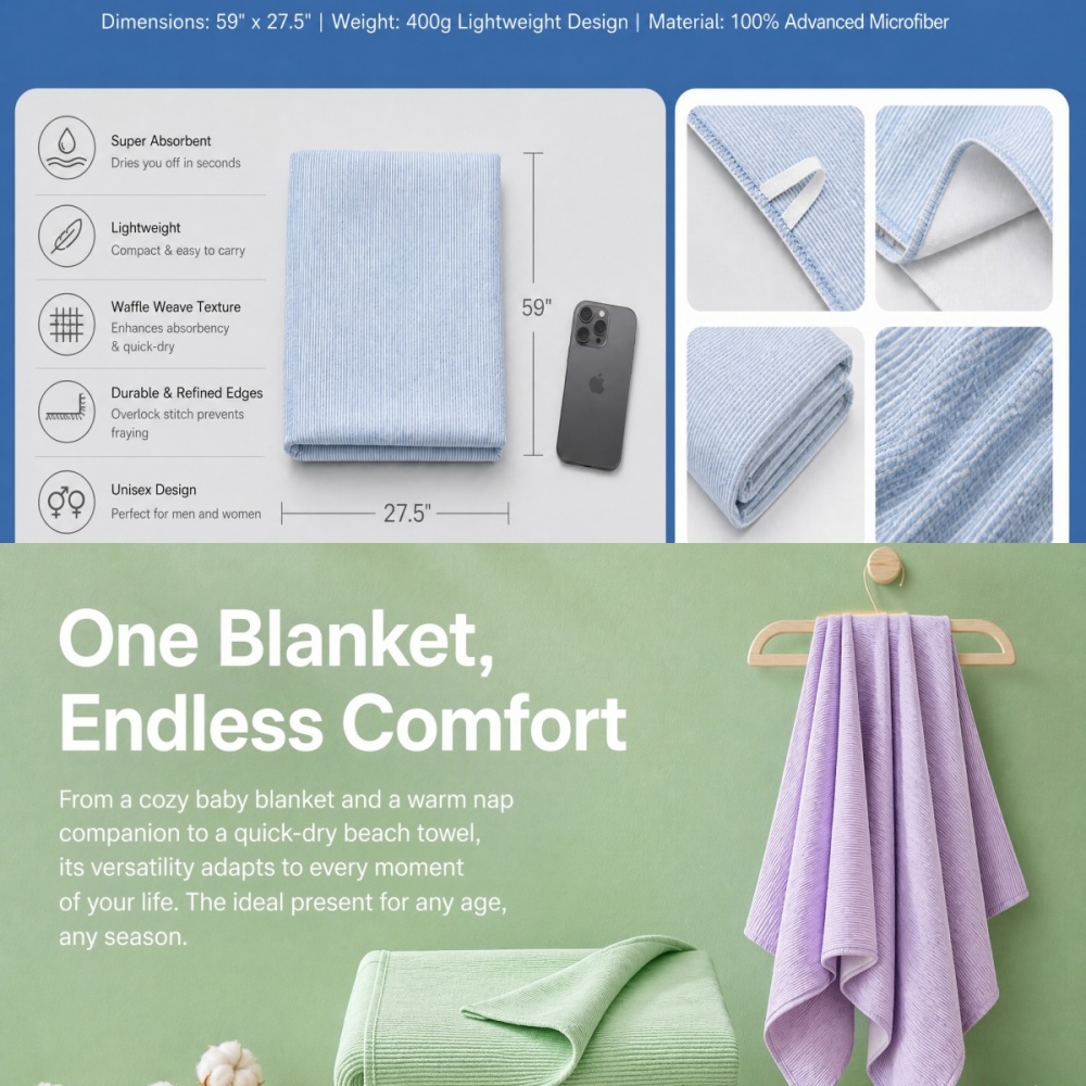 BRLPONVE 100% Cotton Striped B - огляд і ціна Travel Towel Quick Dry