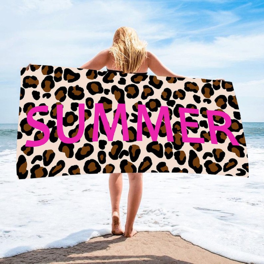 Leopard Print Bath Towel 70x14 - огляд і ціна Travel Towel Quick Dry