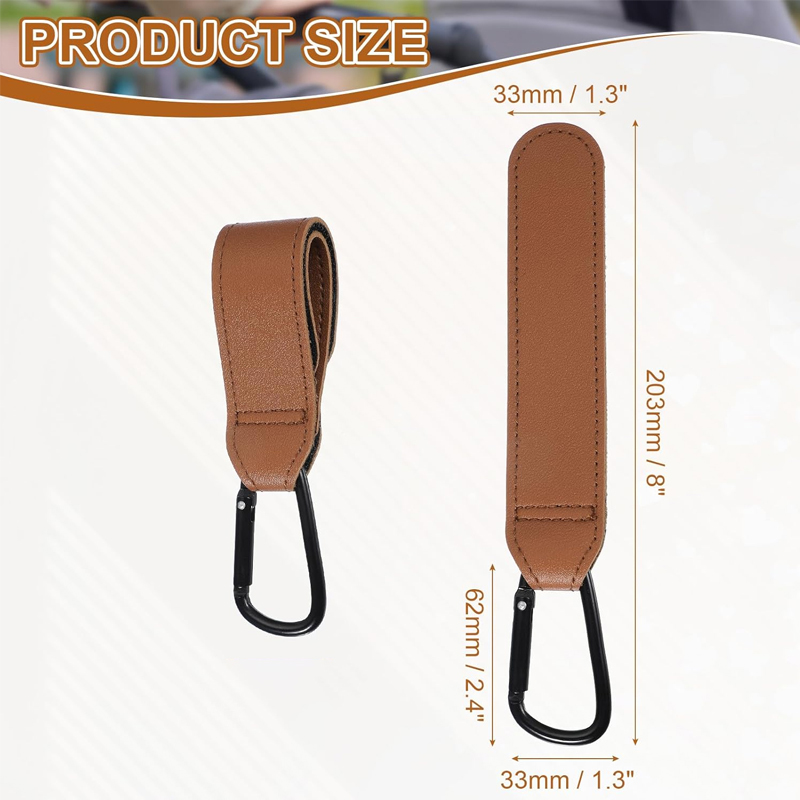 2Pcs Leather Cart Hooks Baby S - огляд і ціна Travel Accessories For 1 Year Old