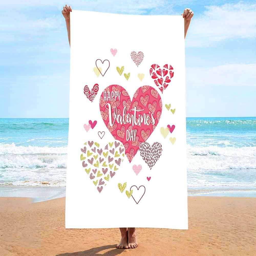Heart Symbol Bath Towel 27x55i - огляд і ціна Travel Towel Quick Dry