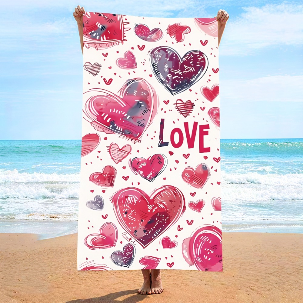 Heart Symbol Bath Towel 27x55i - огляд і ціна Travel Towel Quick Dry
