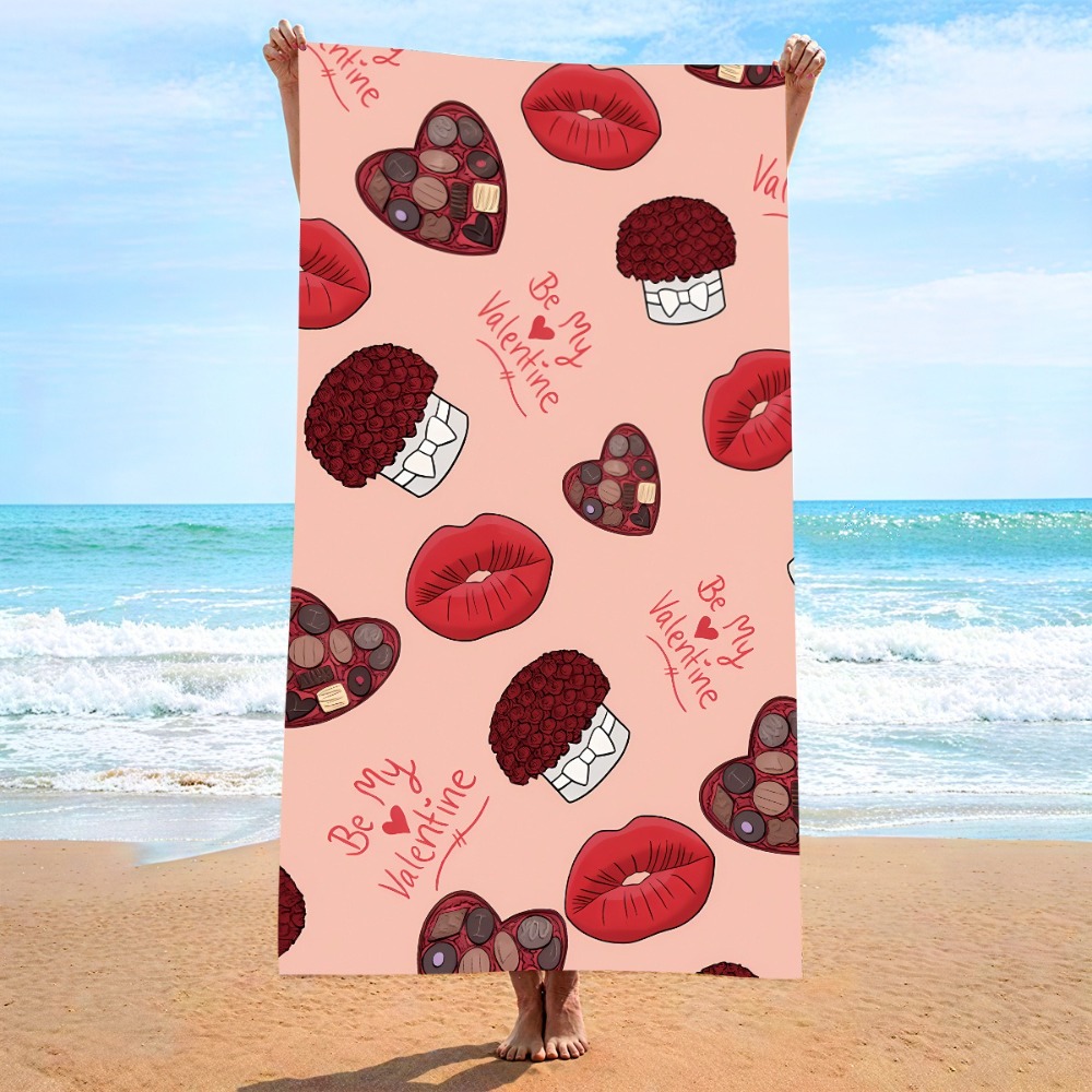 Heart Symbol Bath Towel 27x55i - огляд і ціна Travel Towel Quick Dry
