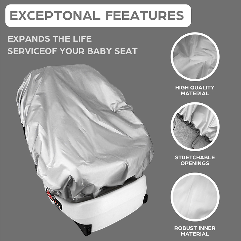 1PC Silver  Baby Car Seat Sun  - огляд і ціна Travel Accessories For 1 Year Old