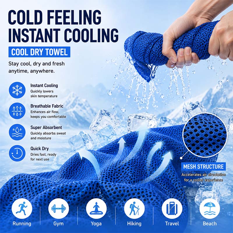 Portable Cooling Sports Towel  - огляд і ціна Travel Towel Quick Dry