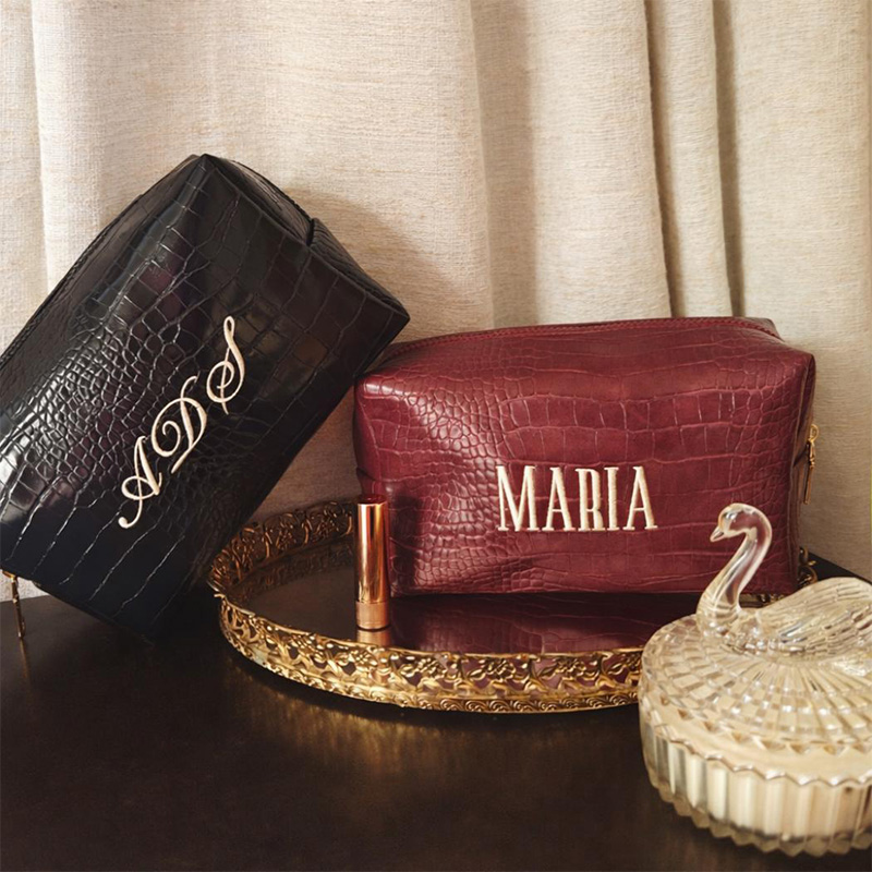 Embroidered Croc Makeup Bag Pe - огляд і ціна Travel Accessories Gifts For Her